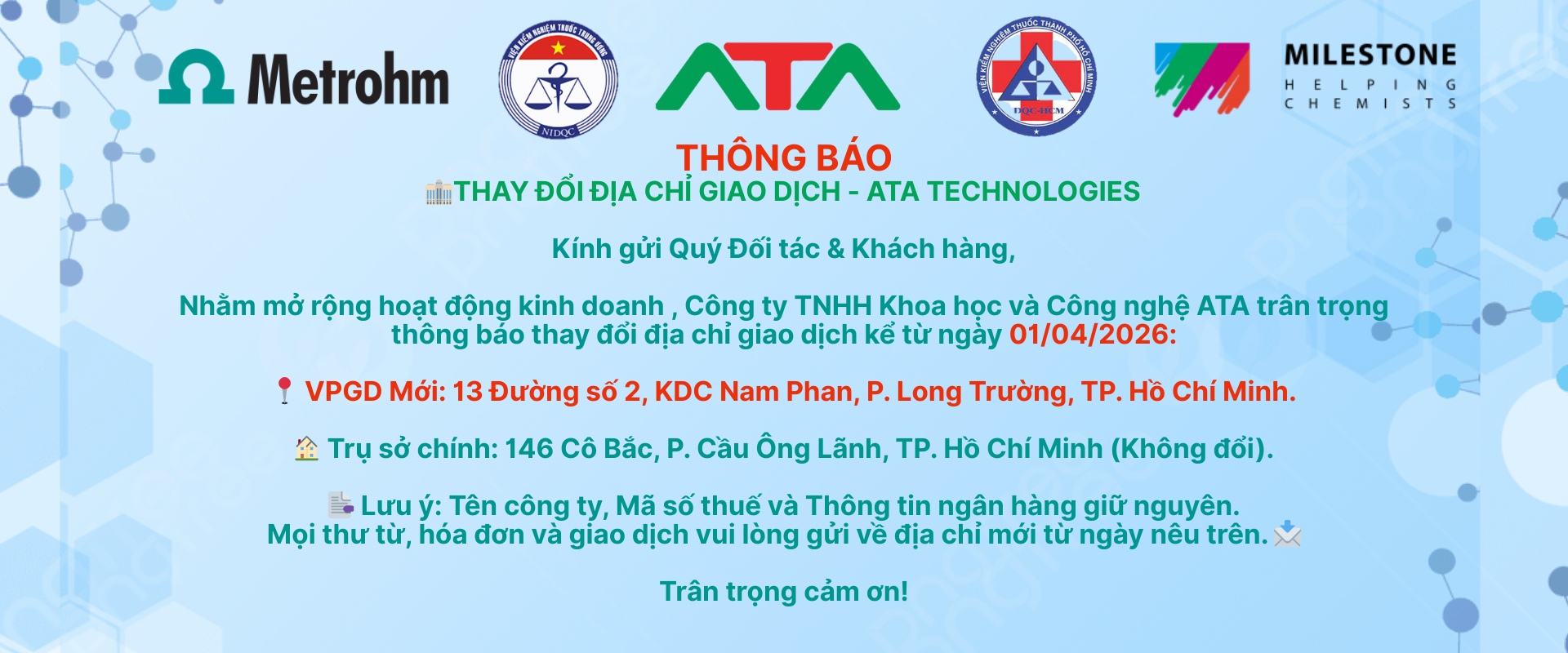 Thay  đổi VPGD - ATA Technologies