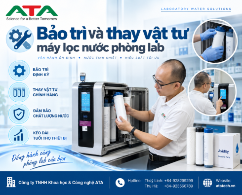 Hướng Dẫn Bảo Trì Và Thay Vật Tư Máy Lọc Nước Phòng Lab | ATATECH
