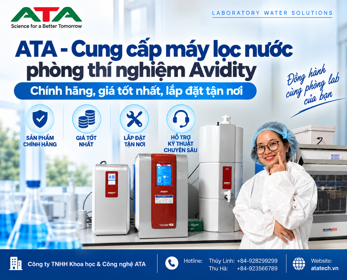 máy lọc nước phòng thí nghiệm AVIDITY
